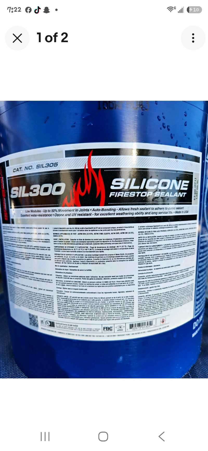 STI Silicone Firestop Sealant, sil305 | BuildMatch